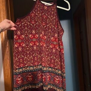 Xhilaration Burgundy Floral Dress